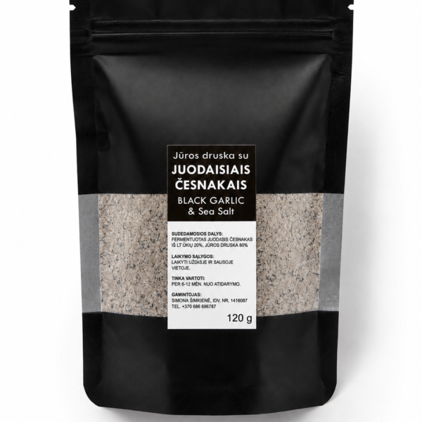 Jūros druska su juodaisiais česnakais | 120 g