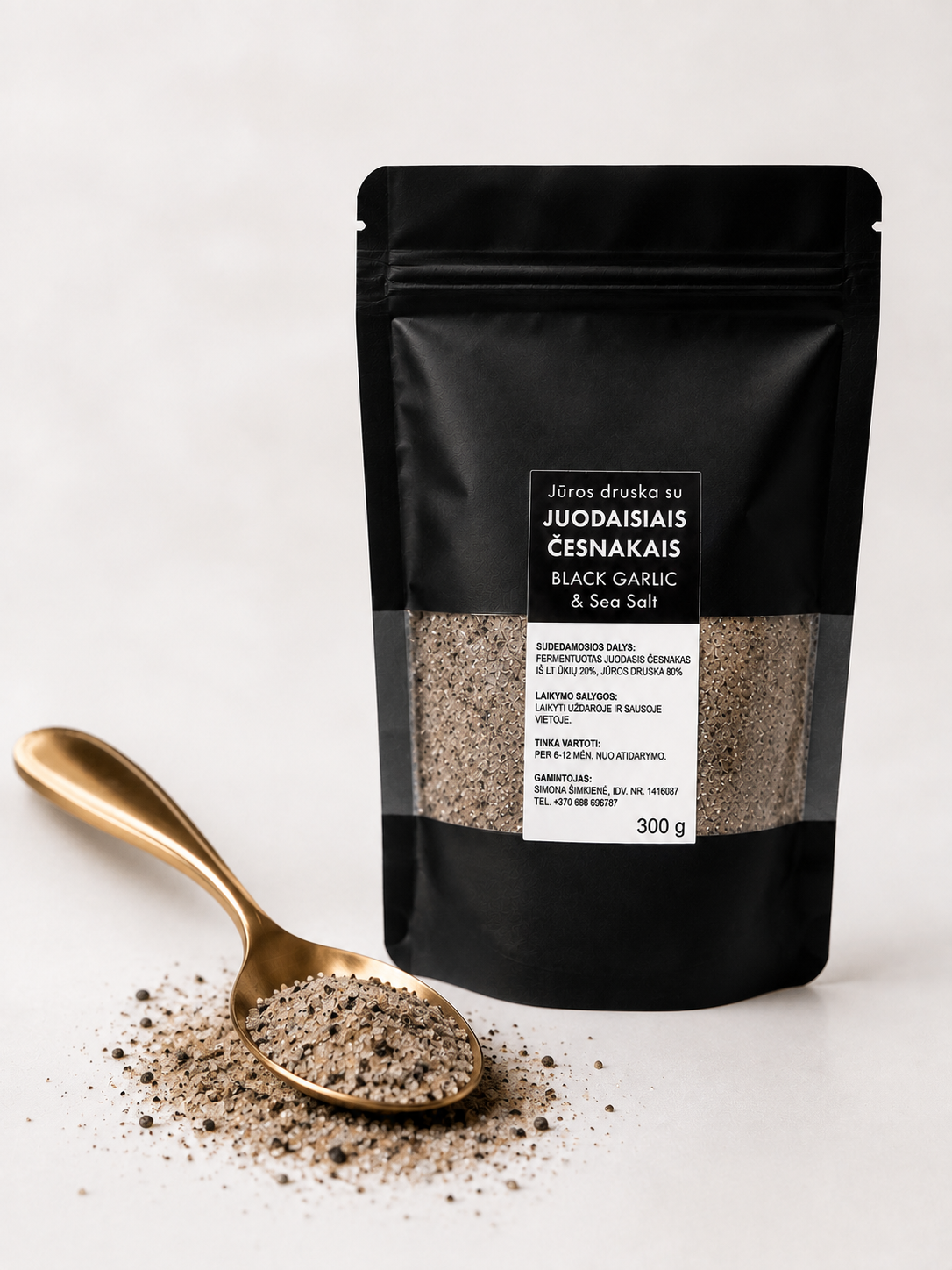 Jūros druska su juodaisiais česnakais | 300 g