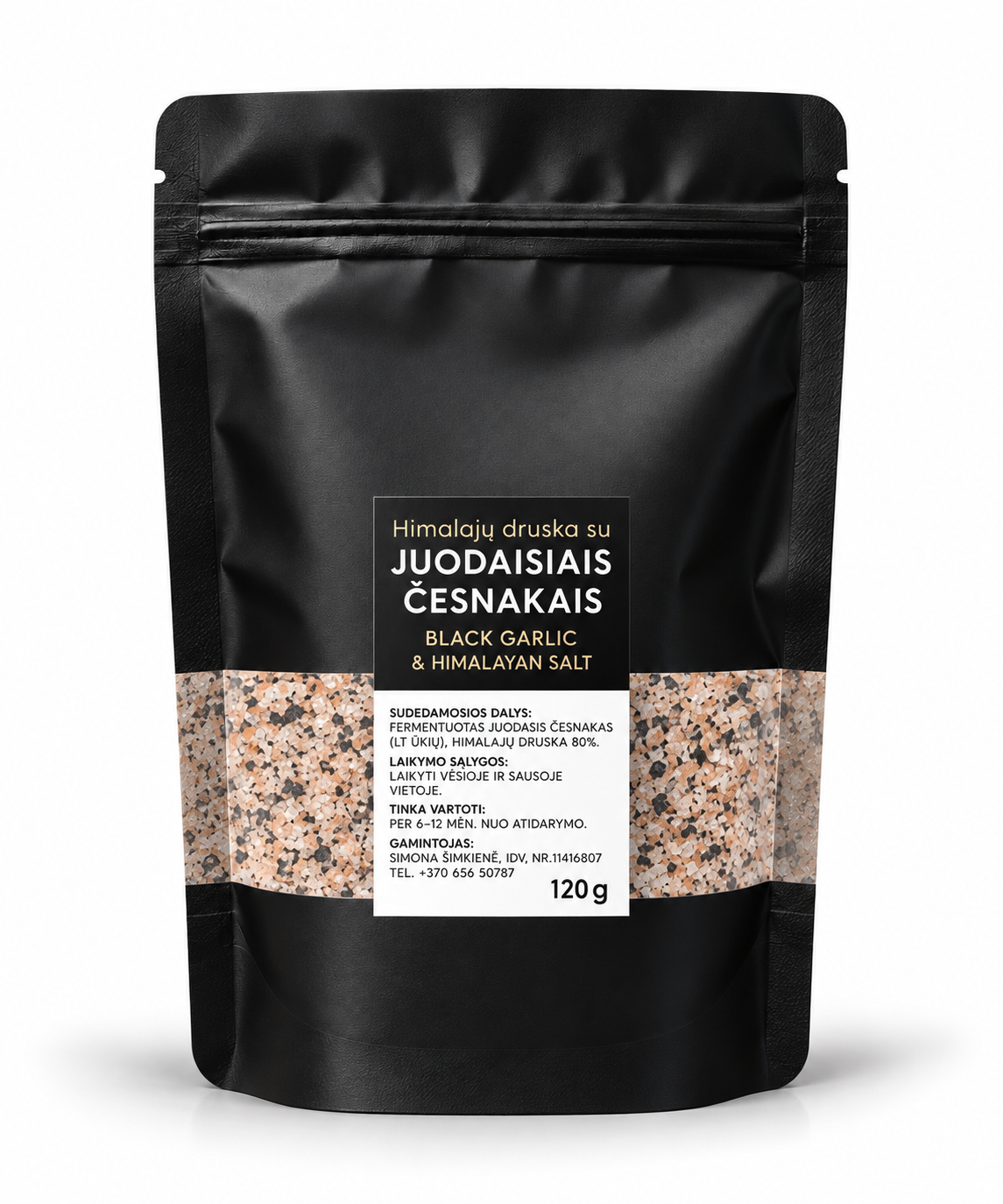 Himalajų druska su juodaisiais česnakais | 120 g