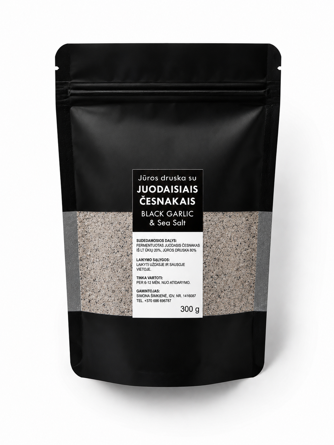 Jūros druska su juodaisiais česnakais | 300 g